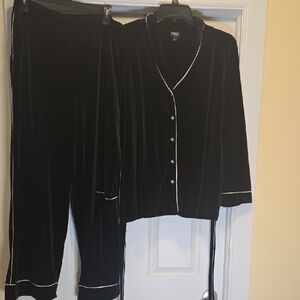 INC Black Velvet Pajama Set